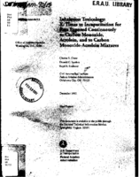 Inhalation Toxicology X Times to Incapacitation for Rats Exposed Continuously to Carbon Monoxide Acrolein and to Carbon MonoxideAcrolein Mixtures