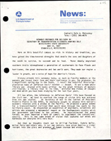 Remarks Prepared for Delivery by Secretary of Transportation Elizabeth Hanford Dole Mississippi State University