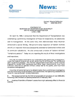 Deputy Secretary of Transportation Jim Burnley Speeches June 1988