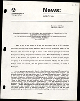Remarks Prepared for Delivery by Secretary of Transportation Elizabeth Hanford Dole to the International Longshoremens Association Convention