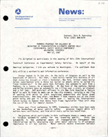 Remarks Prepared for Delivery by Secretary of Transportation Elizabeth Hanford Dole Experimental Safety Vehicle Conference