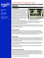 Evaluation of Pavement ME Design Software for Flexible Pavements Summary