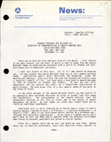 Remarks Prepared for Delivery by Secretary of Transportation Elizabeth Hanford Dole Jewish National Fund