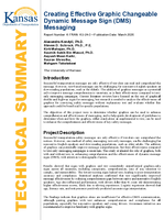 Creating Effective Graphic Changeable Dynamic Message Sign DMS Messaging Technical Summary