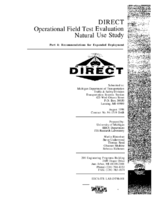 DIRECT Operational Field Test Evaluation Natural Use Study Part 4 Recommendations for Expanded Deployment