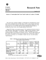 Analysis Of ContributionUnit Truck Fatal Crashes By Location Of Fatalities