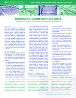 Hydraulics Laboratory Fact Sheet  Research that is Essential Indispensable and Connected to our Customers