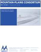 Speed Selection During Winter Road Conditions