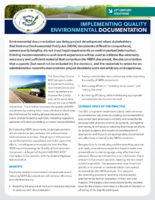 Implementing Quality Environmental Documentation
