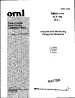 Analysis and Monitoring Design for Networks