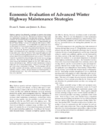 Economic Evaluation of Advanced Winter Highway Maintenance Strategies