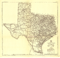 Official Map of the Highway System of Texas January 1 1934