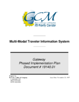 MultiModal Traveler Information System  Gateway Phased Implementation Plan