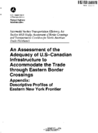 Assessment of the Adequacy of USCanadian Infrastructure to Accommodate Trade through Eastern Border Crossings Appendix 3 Eastern New York Frontier