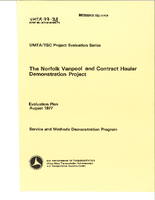 The Norfolk Vanpool and Contract Hauler Demonstration Project