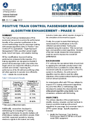 Positive Train Control Passenger Braking Algorithm Enhancement  Phase II Research Results