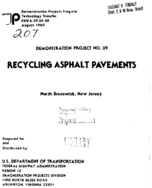 Bituminous Concrete Pavement Recycling