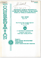 Institutional factors in transportation systems and their potential for bias toward vehicles of particular characteristics  final report