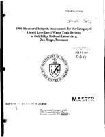 1996 Structural Integrity Assessments for the Category C Liquid LowLevel Waste Tank Systems at Oak Ridge National Laboratory Oak Ridge Tennessee