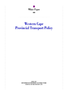 White paper on Western Cape provincial transport policy