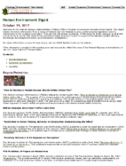 Human Environment Digest October 19 2017