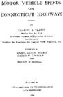 Motor Vehicle Speeds on Connecticut Highways