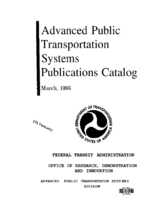 Advanced Public Transportation Systems Publications Catalog