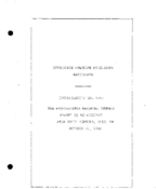 Interstate Commerce Commision Report of the Accident  Investigation Occuring on the PENNSYLVANIA RAILROAD NORTH SEBRING OH