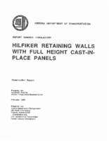 Hilfiker retaining walls with full height castinplace panels