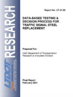 DataBased Testing  Decision Process for Traffic Signal Steel Replacement