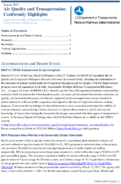 Air Quality and Transportation Conformity Highlights January 2015