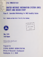 Integrated Motorist Information System IMIS Feasibility and Design Study Phase II Generalized Methodology for IMIS Feasibility Studies Volume 2  Validation and Application of Feasibility Study Handbook