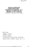 Cranial impedance plethysmographyrheoncephalography as a method of detection of cerebrovascular disease
