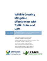 WildlifeCrossing Mitigation Effectiveness with Traffic Noise and Light