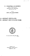 Part 01 Aircraft Certificates Part 2 Aircraft Identification Mark