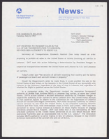 Department of Transportation News Releases JulySeptember 1985