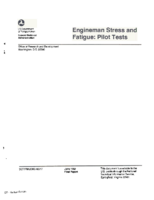 Engineman Stress and Fatigue Pilot Study