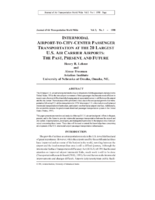 Intermodal airporttocitycenter passenger transportation at the 20 largest US air carrier airports  the past present and future