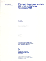 Effects of mandatory seatbelt use laws on highway fatalities in 1985