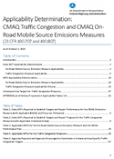 Applicability Determination CMAQ Traffic Congestion and CMAQ OnRoad Mobile Source Emissions Measures 23 CFR 490707 and 490807 as of October 1 2023