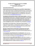 Air Quality and Transportation Conformity Highlights September 2011