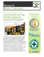 Advanced Vehicle Technology Simulation and Research Outreach to Stem Programs  Research Report Summary