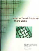 National Transit Database Users Guide  Federal Transit Administration Office of Program Guidance and Support