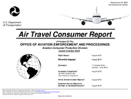 Air Travel Consumer Report October 2018