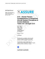 A10  Human Factors Considerations of Unmanned Aircraft System Procedures  Control Stations Tasks Cs1 Through Cs5