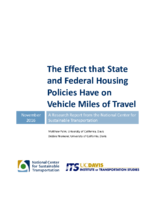 The effect that state and federal housing policies have on vehicle miles of travel