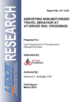 Surveying NonMotorized Travel Behavior at Grade Rail Crossings