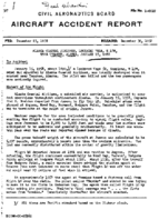 Investigation of Aircraft Accident ALASKA COASTAL AIRLINES NEAR TENAKEE ALASKA 19580115