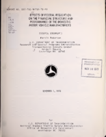 Effects of Federal Regulation on the Financial Structure and Performance of the Domestic Motor Vehicle Manufacturers Source Document