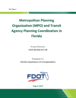 Metropolitan Planning Organization MPO and Transit Agency Planning Coordination in Florida